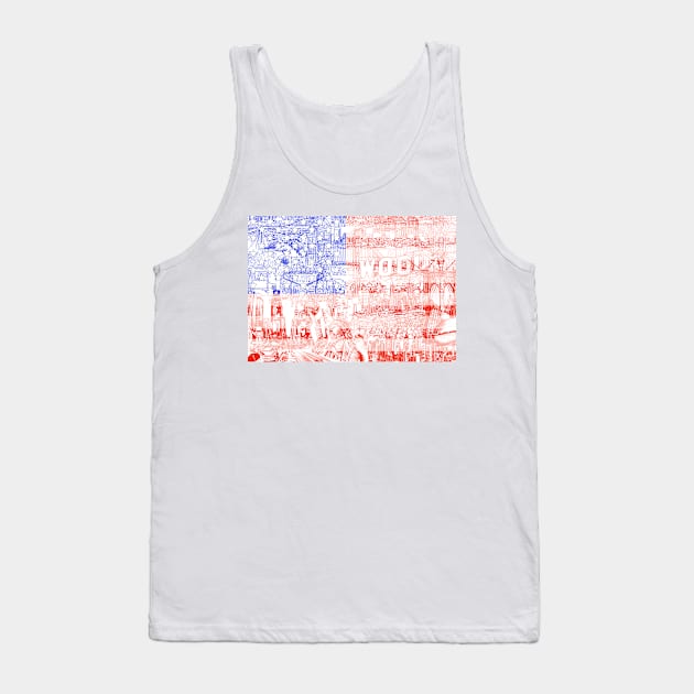 usa flag Tank Top by BekimART